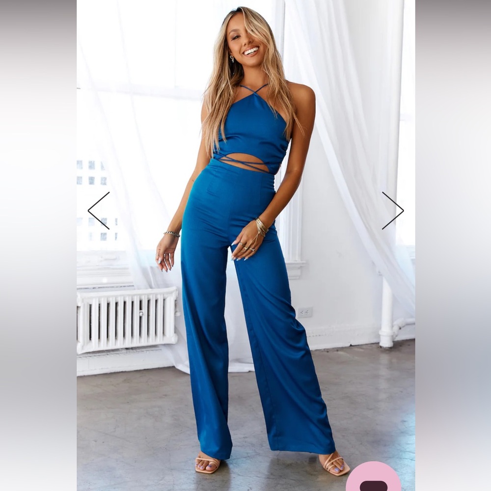 Hello Molly DEAR EMILIA ADRIANNA JUMPSUIT PETROL BLUE